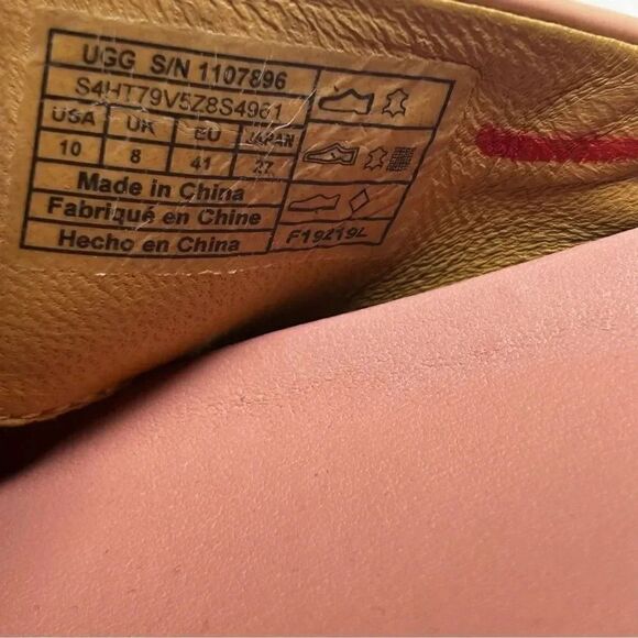 UGG Emily Pink Cross Strap Strappy Sandal Patent Leather 1107896 Womens Size 10 - Picture 8 of 8